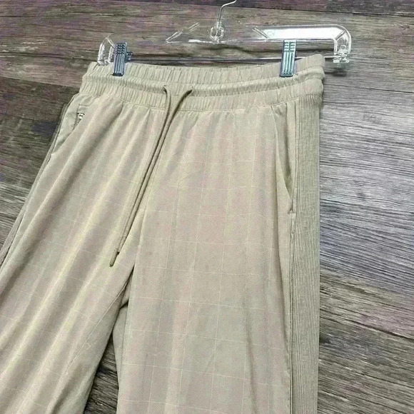 Athleta Tan Brooklyn Texture Jogger Pants Elastic Waistband Lightweight Size 2 - Picture 5 of 7